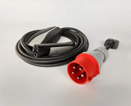 Комплект : Оригінальна зарядка Tesla Mobile Connector Gen2, 32A, USA, (уцінка) + адаптер 32А (червоний).